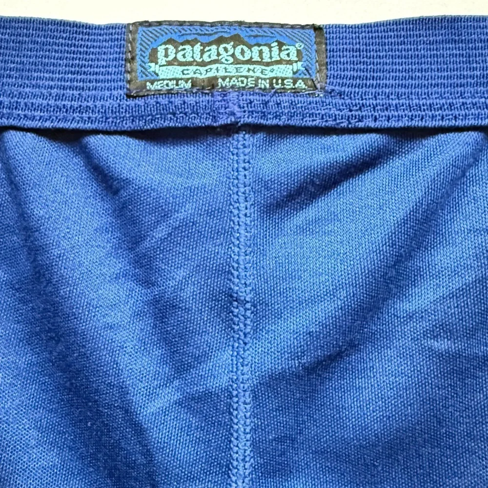 PATAGONIA Capilene Men's Base Layer Bottoms Sz M Blue Polyester Stretch USA